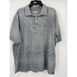 Nat Nast Polo Shirt Size‎ 2XL Floral Print Gray